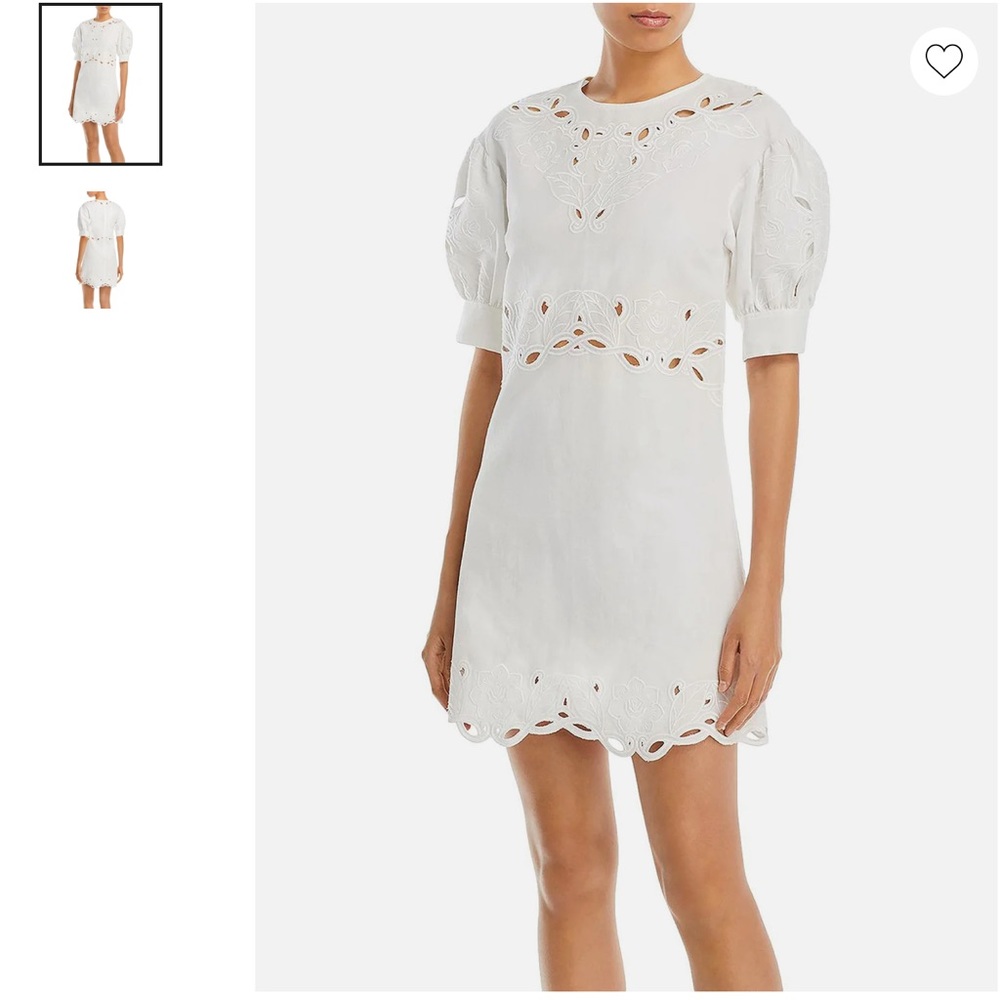 Derek Lam 10 Crosby NWT Everest Broderie Anglaise Linen and Cotton Mini Dress